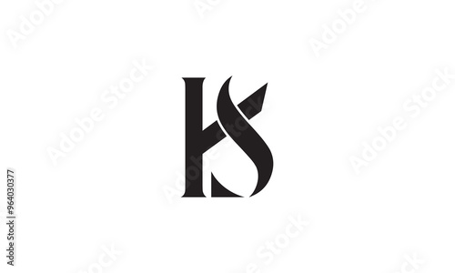 ks logo design, KS Letter Initial Logo Design Template Vector Illustration, KS modern logo