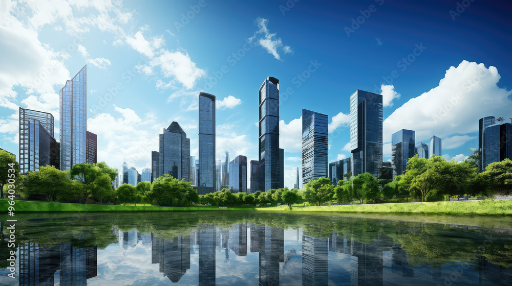 Eco-Friendly Urban Oasis Reflecting Nature's Harmony