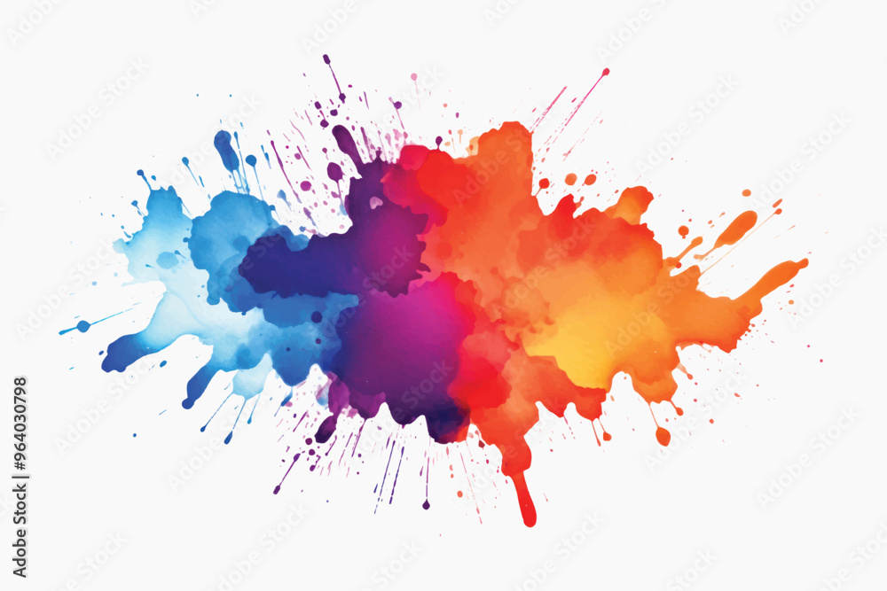 Fototapeta premium Vibrant watercolor splash art