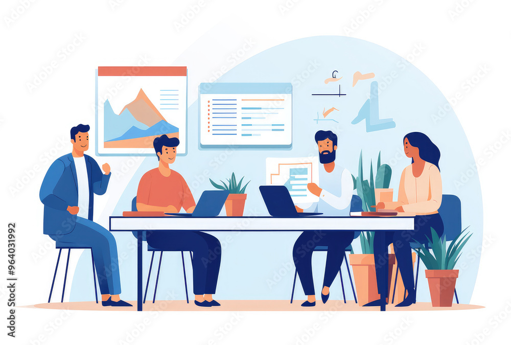 Modern Office Team Collaboration Modern Office Team Collaboration