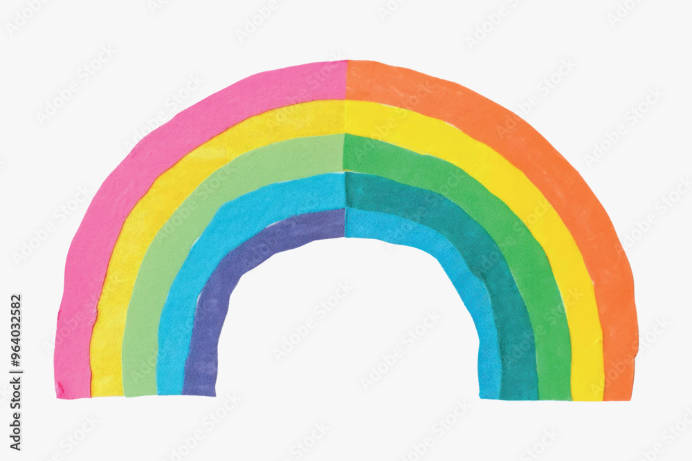 Colorful handmade paper rainbow