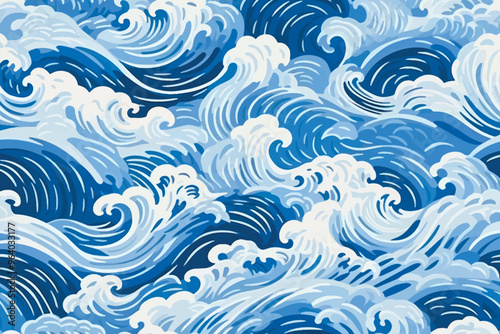 Dynamic ocean wave pattern