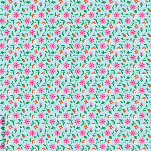 Little flower pattern, small floral seamless pattern vector illustration textile print allover background 