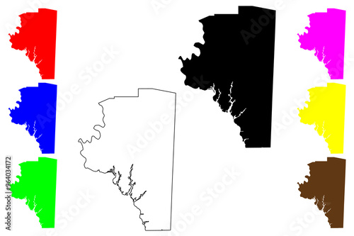 Davidson County, North Carolina State (U.S. county, United States of America, USA, U.S., US) map vector illustration, scribble sketch Davidson map photo