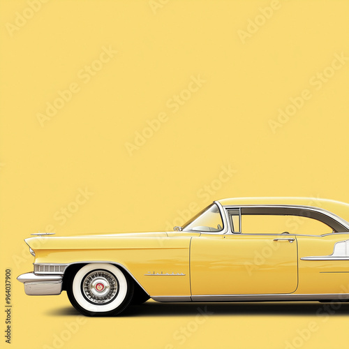 The vintage car style on the vibrant retro background for wallpaper, an old film poster in the background.
