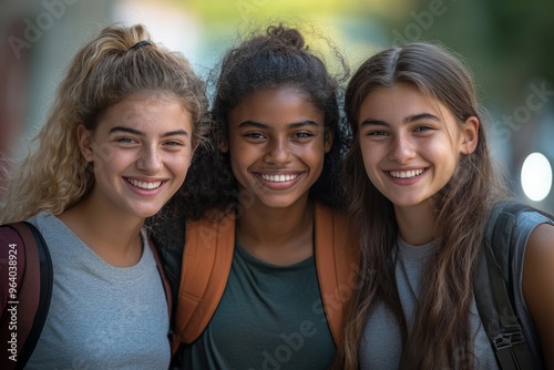 Group of happy students, Generative AI