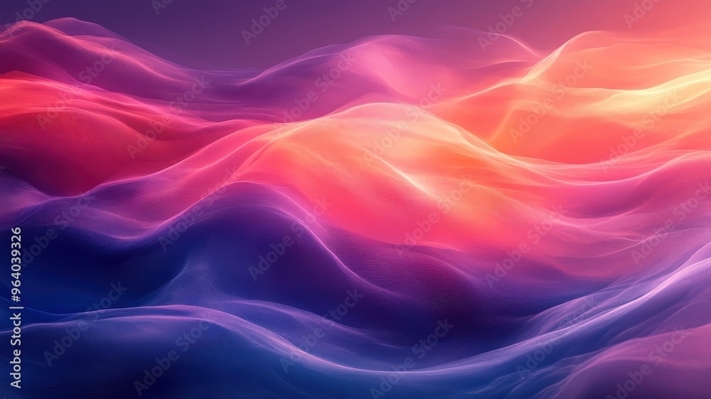 Fototapeta premium Morphism style aurora with smooth gradients and modern aesthetics.