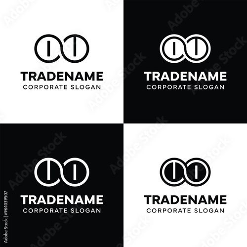 Letters OU and UO Infinity Logo, suitable for business with UO or OU related to Eternity