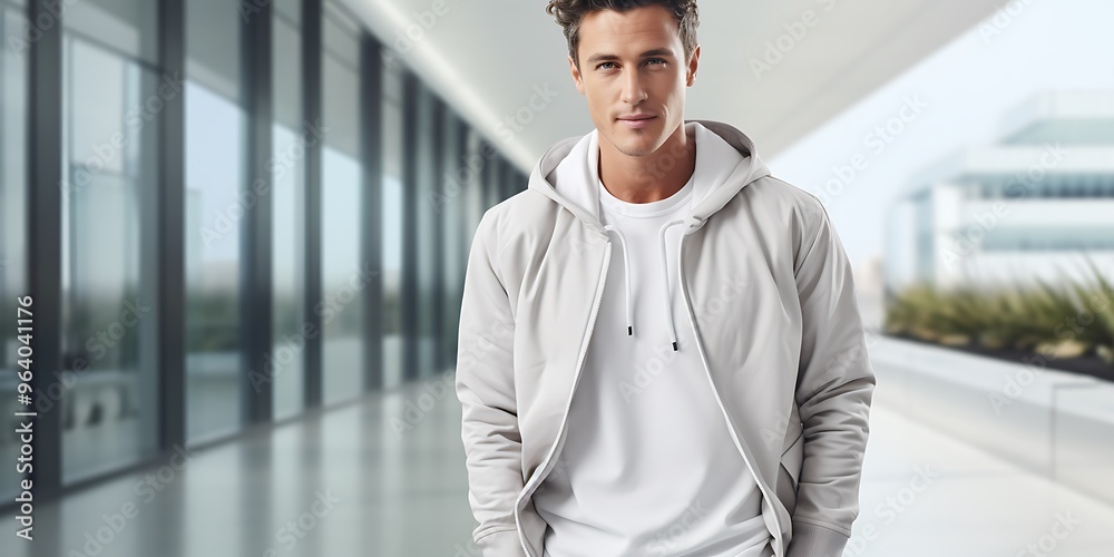 Handsome young man in casual clothes looking at camera Handsome young man in casual clothes looking at camera