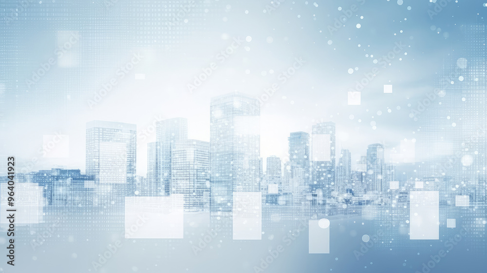 Futuristic Cityscape with Digital Connectivity Concept Futuristic Cityscape with Digital Connectivity Concept