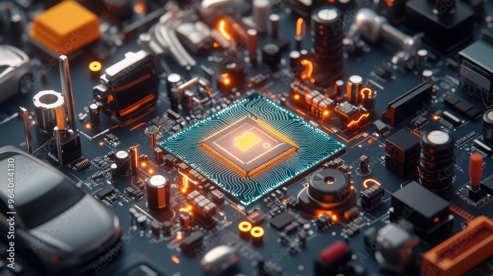 Developing processing chip technology to have the ability to connect to various devices To work like a mechanical brain, such as a car or a computer or smart watch. Developing processing chip technology to have the ability to connect to various devices To work like a mechanical brain, such as a car or a computer or smart watch.