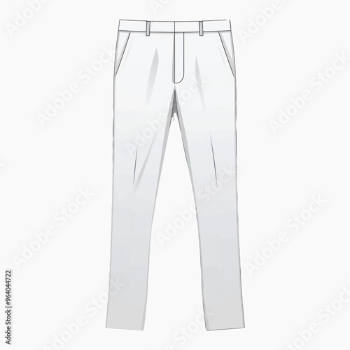 Elegant white dress pants illustration