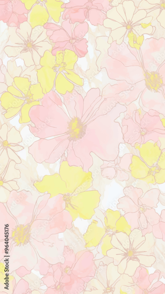 Pastel floral pattern design