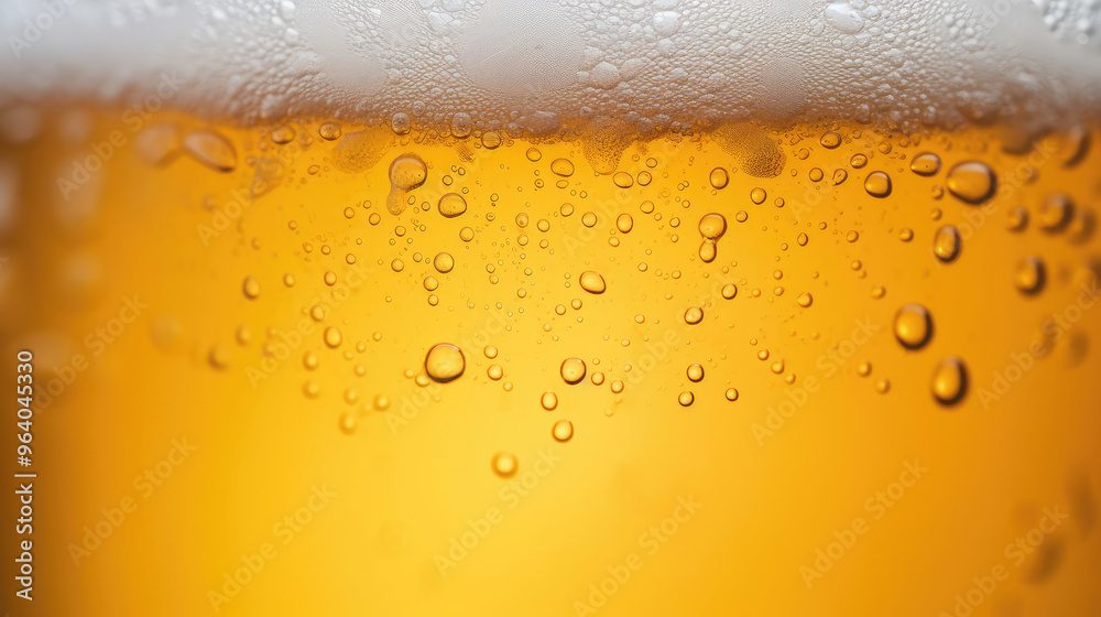 Refreshing Close-Up of Beer Bubbles and Foam Refreshing Close-Up of Beer Bubbles and Foam