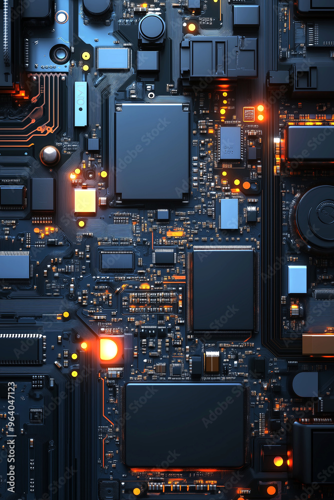 Fototapeta premium Modern microchip
