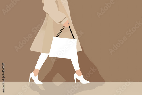 Stylish woman carrying bag