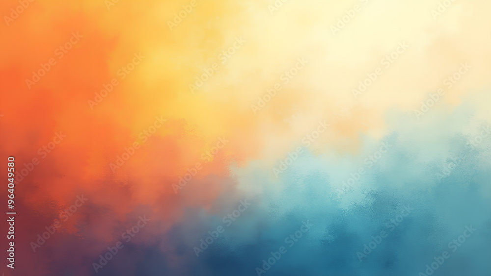 Naklejka premium Abstract color gradient background grainy orange blue yellow white noise texture backdrop banner poster header cover design