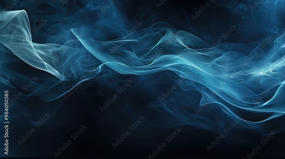 Fototapeta premium Serene Blue Smoke Abstract Background