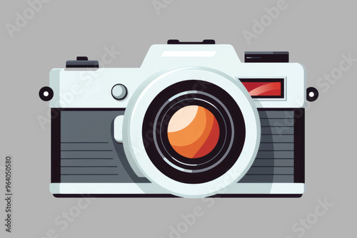 Vintage camera illustration vector