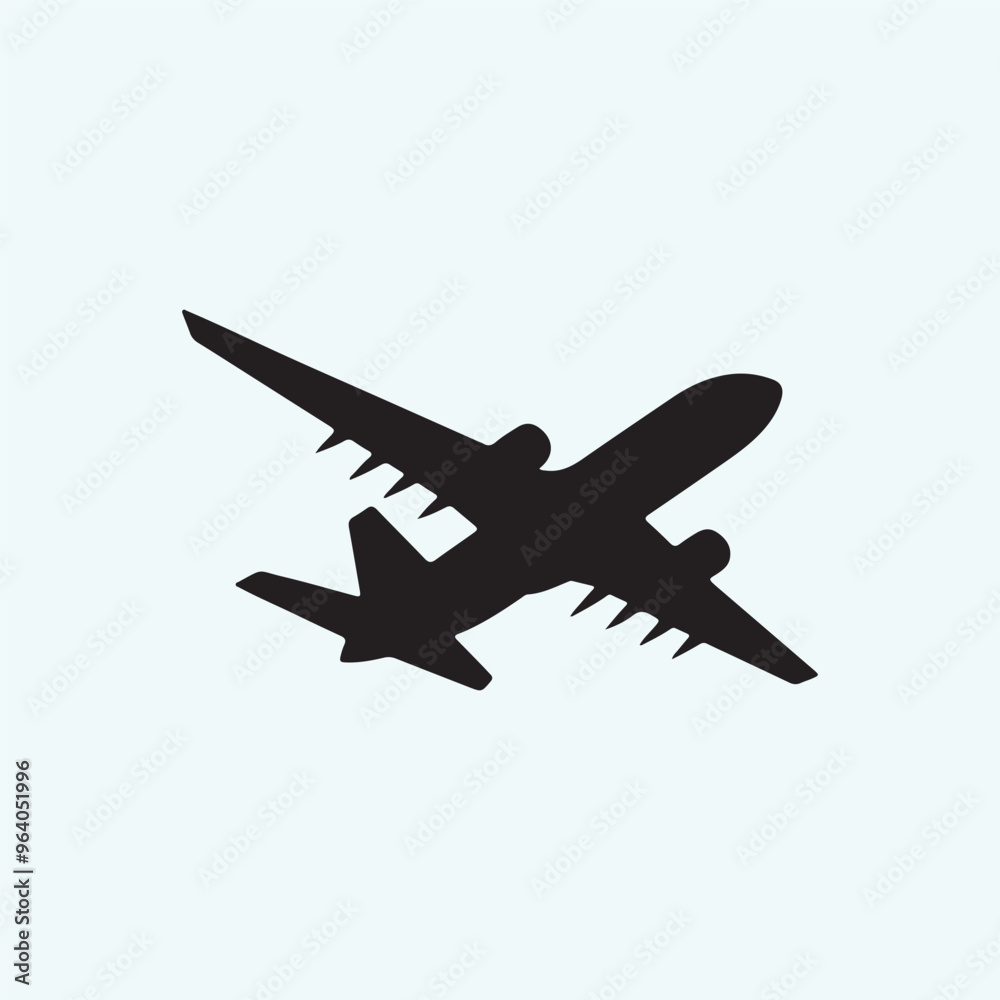 airplane silhouette vector design.