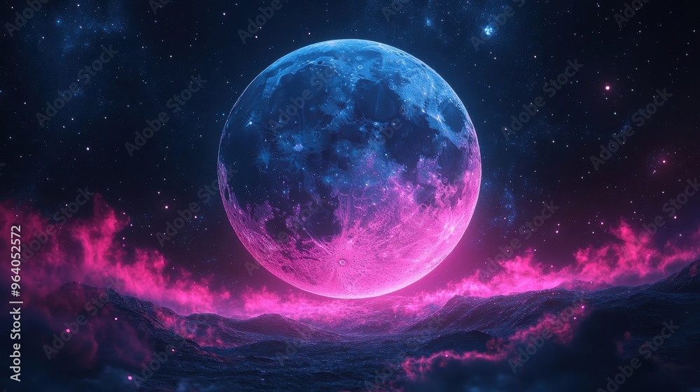 Moon in stylized 3D style with bold shapes, vivid colors, and a dynamic, realistic lunar appearance. Moon in stylized 3D style with bold shapes, vivid colors, and a dynamic, realistic lunar appearance.