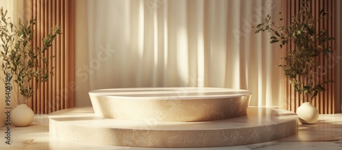 Elegant 3D podium render for sophisticated design