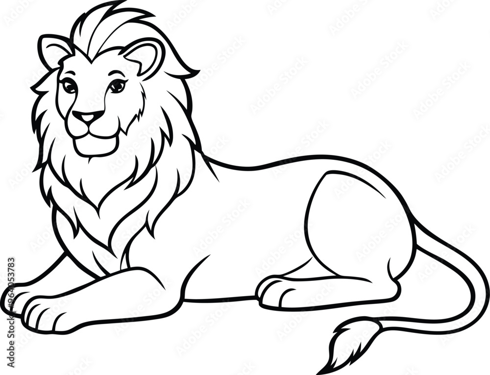 Lion vector illustration retro art design tribal animal sketch Lion vector illustration retro art design tribal animal sketch