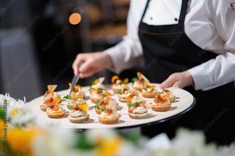 Elegant Catering Platter at a Sophisticated Event Elegant Catering Platter at a Sophisticated Event