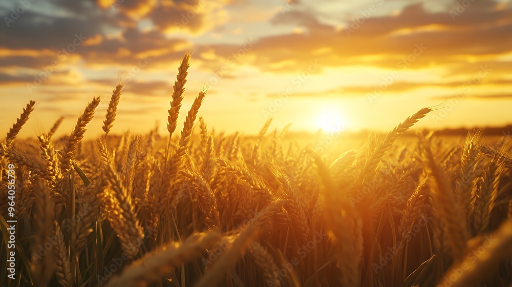Golden Wheat Field at Sunset