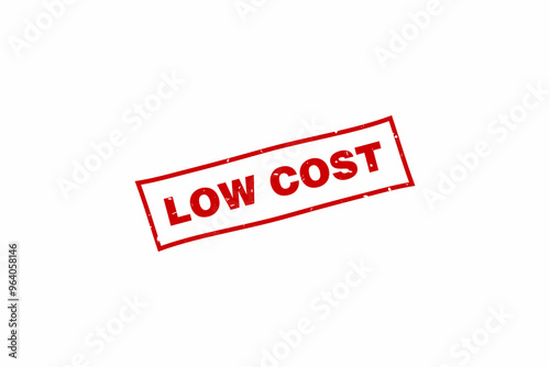 Low cost stamp, Low cost red square stamp.