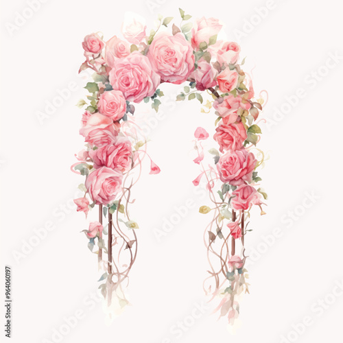 Elegant floral wedding arch