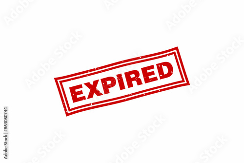 Expired stamp, Expired red square stamp.