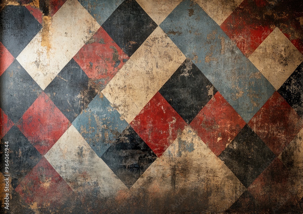 Fantasy grunge backdrop featuring a harlequin design Fantasy grunge backdrop featuring a harlequin design