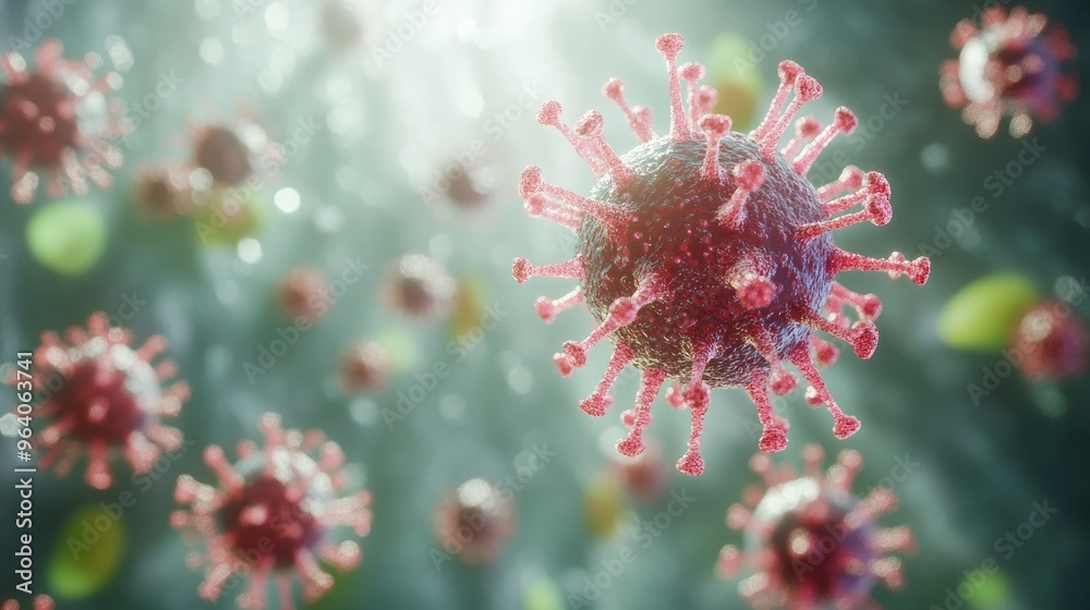 A microscopic examination of the bacteria in our gut 3D render of a medical with virus cells bacteria A microscopic examination of the bacteria in our gut 3D render of a medical with virus cells bacteria