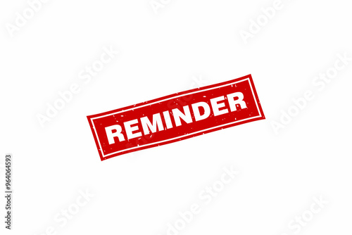 Reminder stamp, Reminder red square stamp.