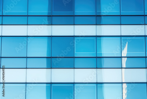 Modern Office Building Facade with Reflections