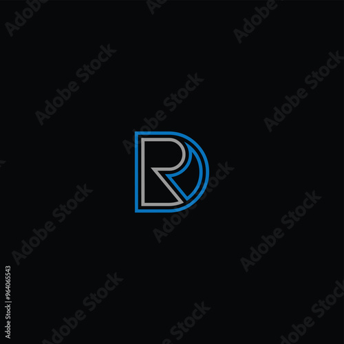Free Download DR or RD abstract letter outstanding professional business awesome artistic branding company different colors illustration. Logo or icon or monogram design. - GFXLoad