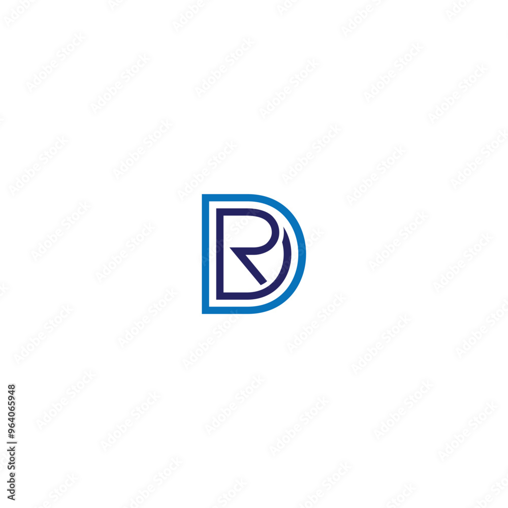 DR or RD abstract letter outstanding professional business awesome artistic branding company different colors illustration. Logo or icon or monogram design. DR or RD abstract letter outstanding professional business awesome artistic branding company different colors illustration. Logo or icon or monogram design.