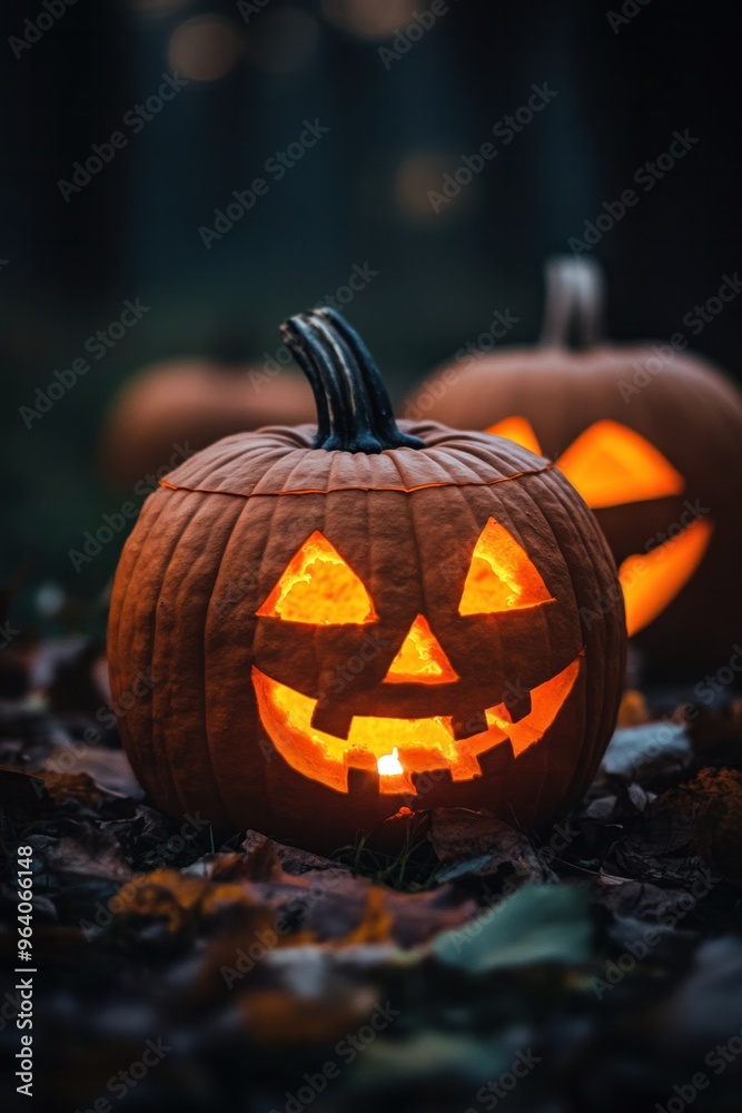 Jack-o'-Lanterns background Arrange in rows on the railing. Free space at the top for desired text. Jack-o'-Lanterns background Arrange in rows on the railing. Free space at the top for desired text.