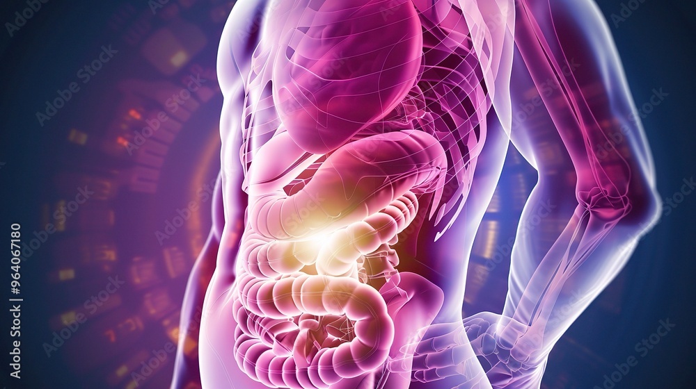 A detailed look at appendicitis showing the affected area. The appendix ...