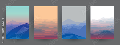 Modern abstract covers set, Modern colorful wave liquid flow poster. Cool gradient shapes composition, vector covers design.	