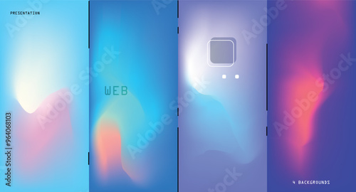 Modern abstract covers set, Modern colorful wave liquid flow poster. Cool gradient shapes composition, vector covers design.	