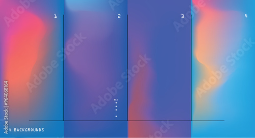 Modern abstract covers set, Modern colorful wave liquid flow poster. Cool gradient shapes composition, vector covers design.	