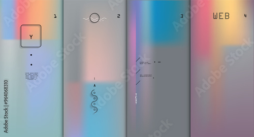 Modern abstract covers set, Modern colorful wave liquid flow poster. Cool gradient shapes composition, vector covers design.	