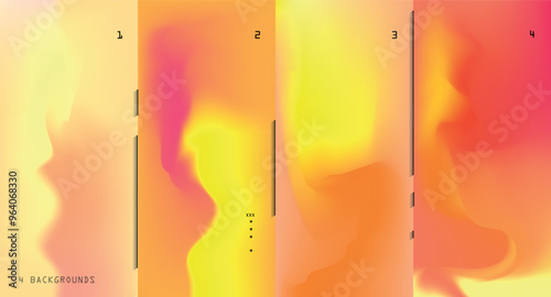Modern abstract covers set, Modern colorful wave liquid flow poster. Cool gradient shapes composition, vector covers design.	