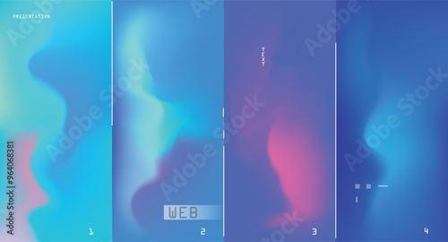 Modern abstract covers set, Modern colorful wave liquid flow poster. Cool gradient shapes composition, vector covers design.	