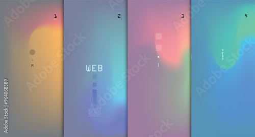 Modern abstract covers set, Modern colorful wave liquid flow poster. Cool gradient shapes composition, vector covers design.	