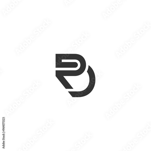 Free Download DR or RD abstract letter outstanding professional business awesome artistic branding company different colors illustration. Logo or icon or monogram design. - GFXLoad
