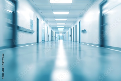 A Serene Perspective of a Hospital Corridor