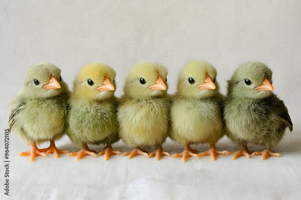 Fototapeta premium baby chicken and chicks